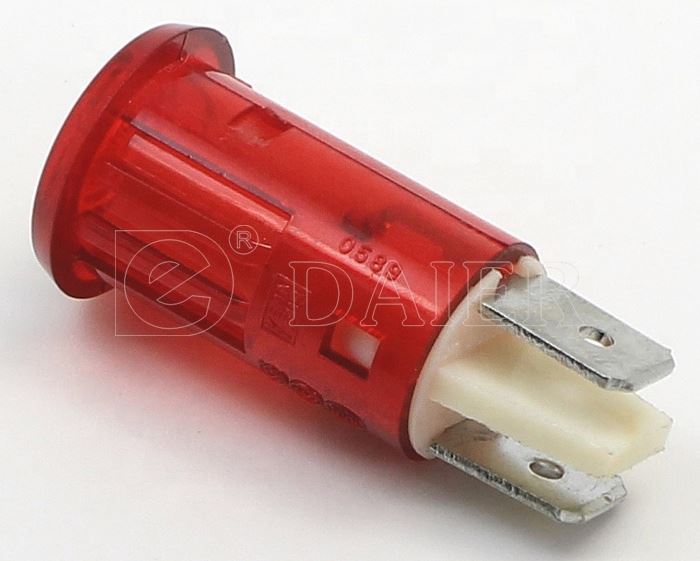 13MM Mounting Size Plastic Round Led Indicator Light 120V