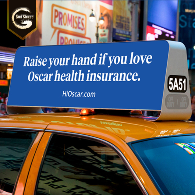 Advertising High Quality Taxi Roof Light Box Waterproof Factory Led Light Box Sign