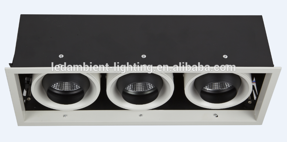 Square Recessed Spotlights Cover 20W LED GU10 Grille Light Fixture