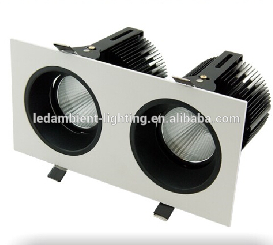 RECESSED Twin LED SPOT LIGHTS 3x1W 3x2w 3x3W SQUARE BIG POWER DOUBLE HEADS DOWNLIGHTS