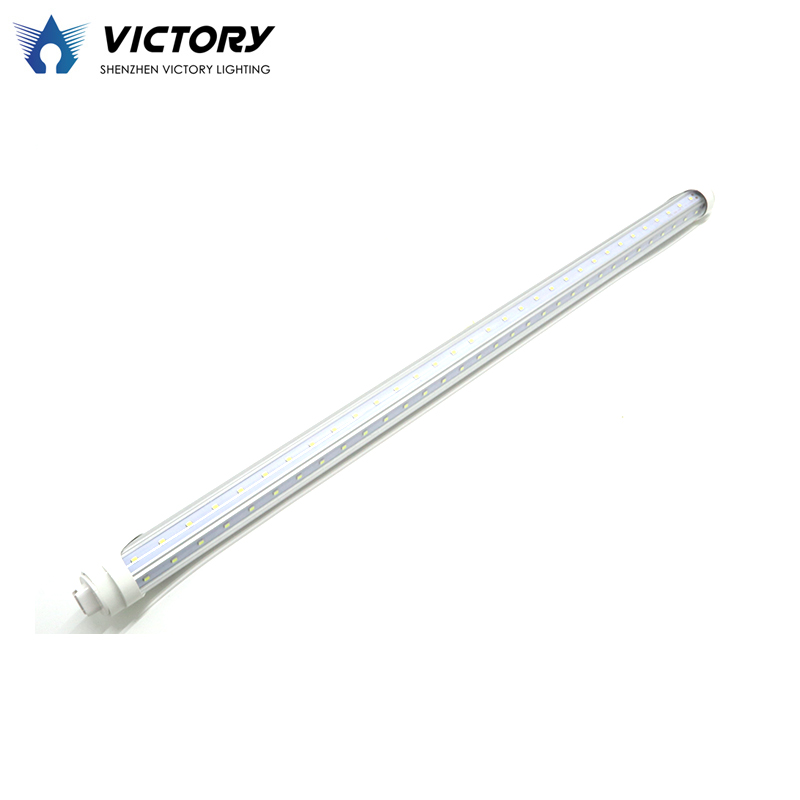 8FT LED Tube Lights , AC85-277V SMD2835 Clear Cover Cool White 6000K  V Shape Integrated LED Tube Light