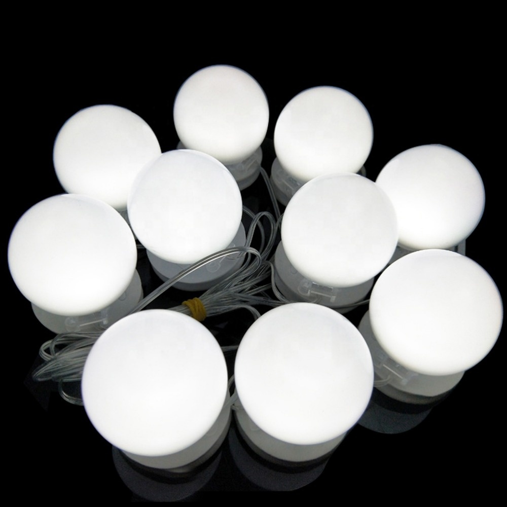 Factory Directly LED Mirror Light Fill Bulbs Kit Brightness Dimmable with Power Supply Plug