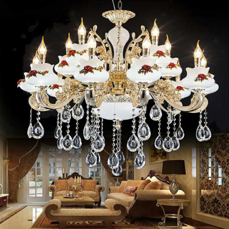 Banquet Hall Quartz Fancy Chandelier Lighting In Dubai