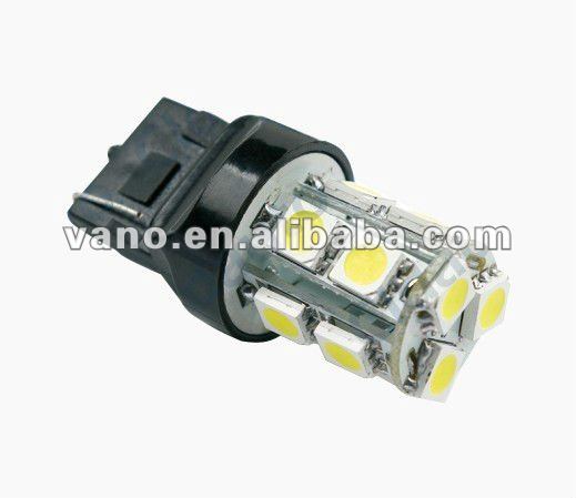 (13leds 5050)7440 7443 30 SMD 5050Auto Smd LED AUTO CAR BRAKE SIGNAL LIGHT BULBs RED W21W