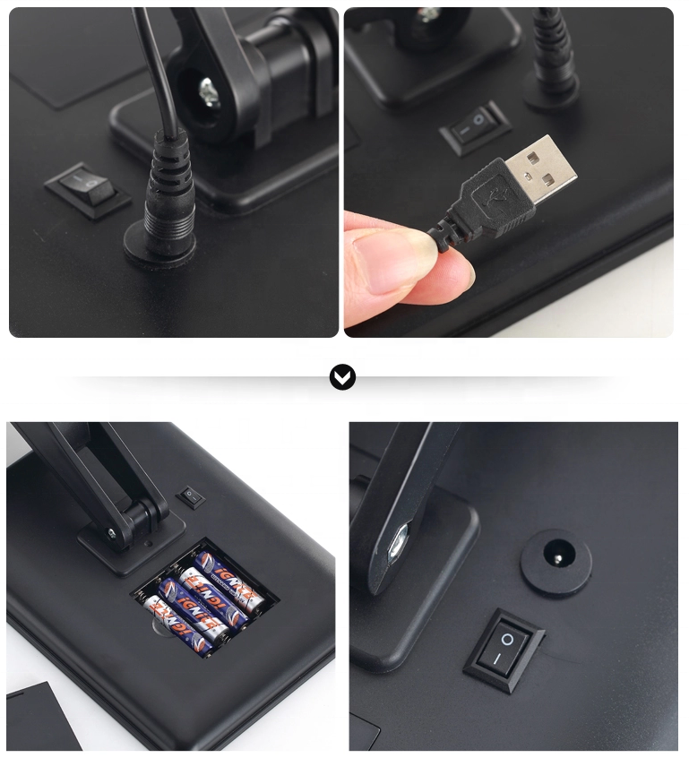 Natural Daylight Lighted Makeup Mirror with Touch Screen Dimming with Detachable 10X Magnification Spot Mirror