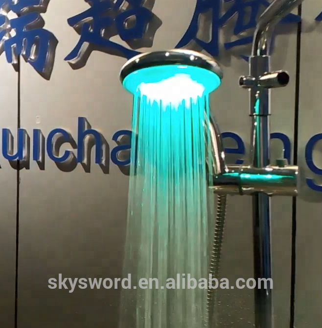 China wholesale automatic temperature sensor bathroom custom led colors light change shower head