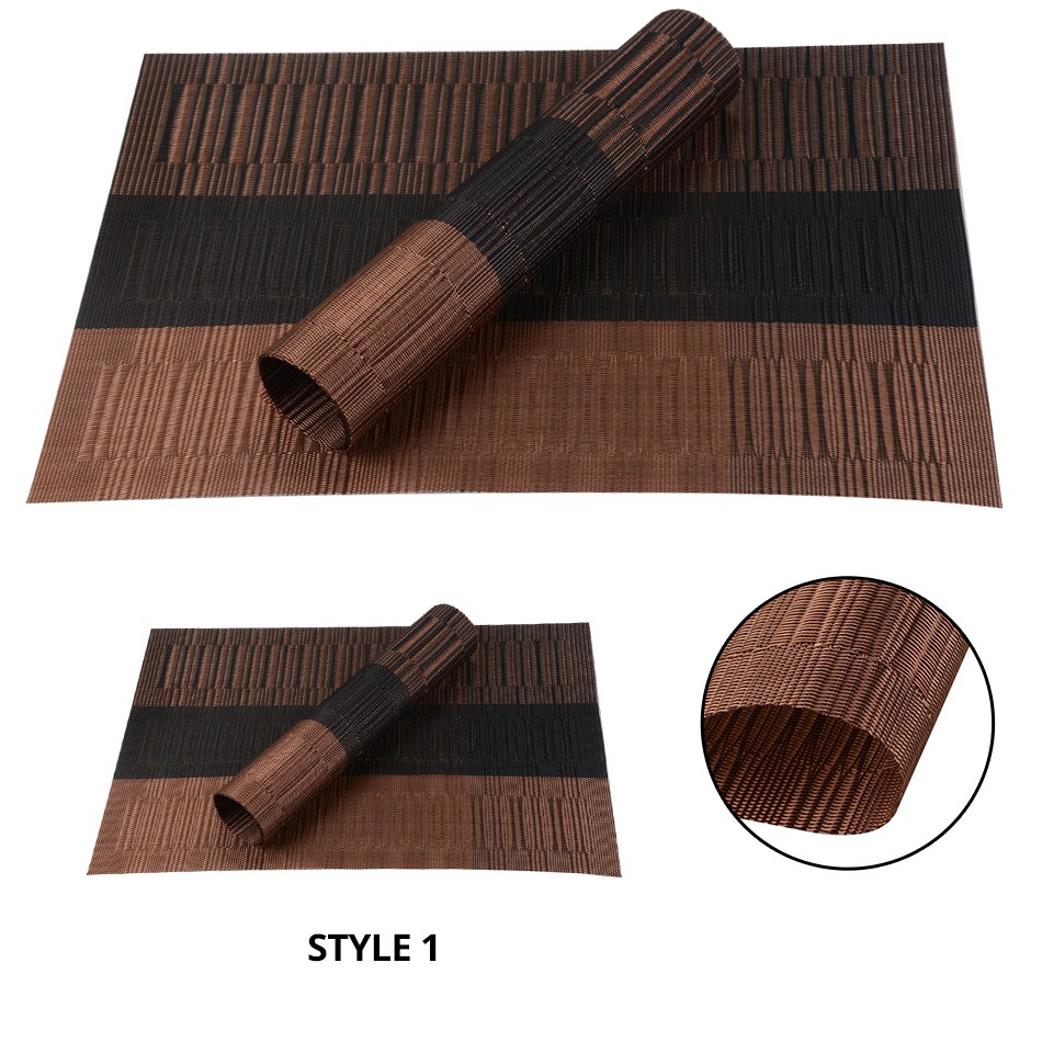 Tabletex wholesale pvc woven wear well place mat restaurant dining table PVC washable placemat plastic