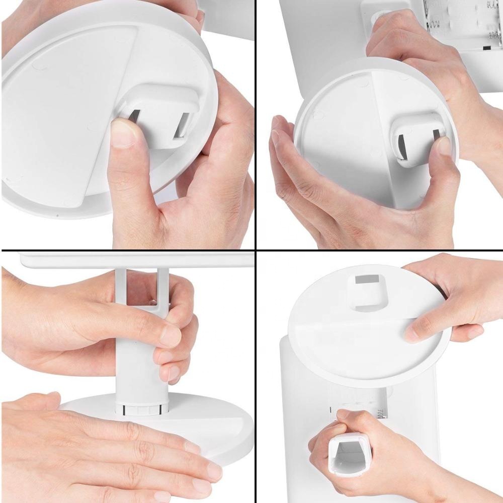 Table foldable 36 LEDs fashion lady touch sensing smart led lighting makeup mirror