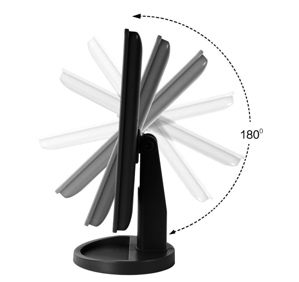 Female daily makeup 16 leds lighting led desktop dressing mirror with magnifying function