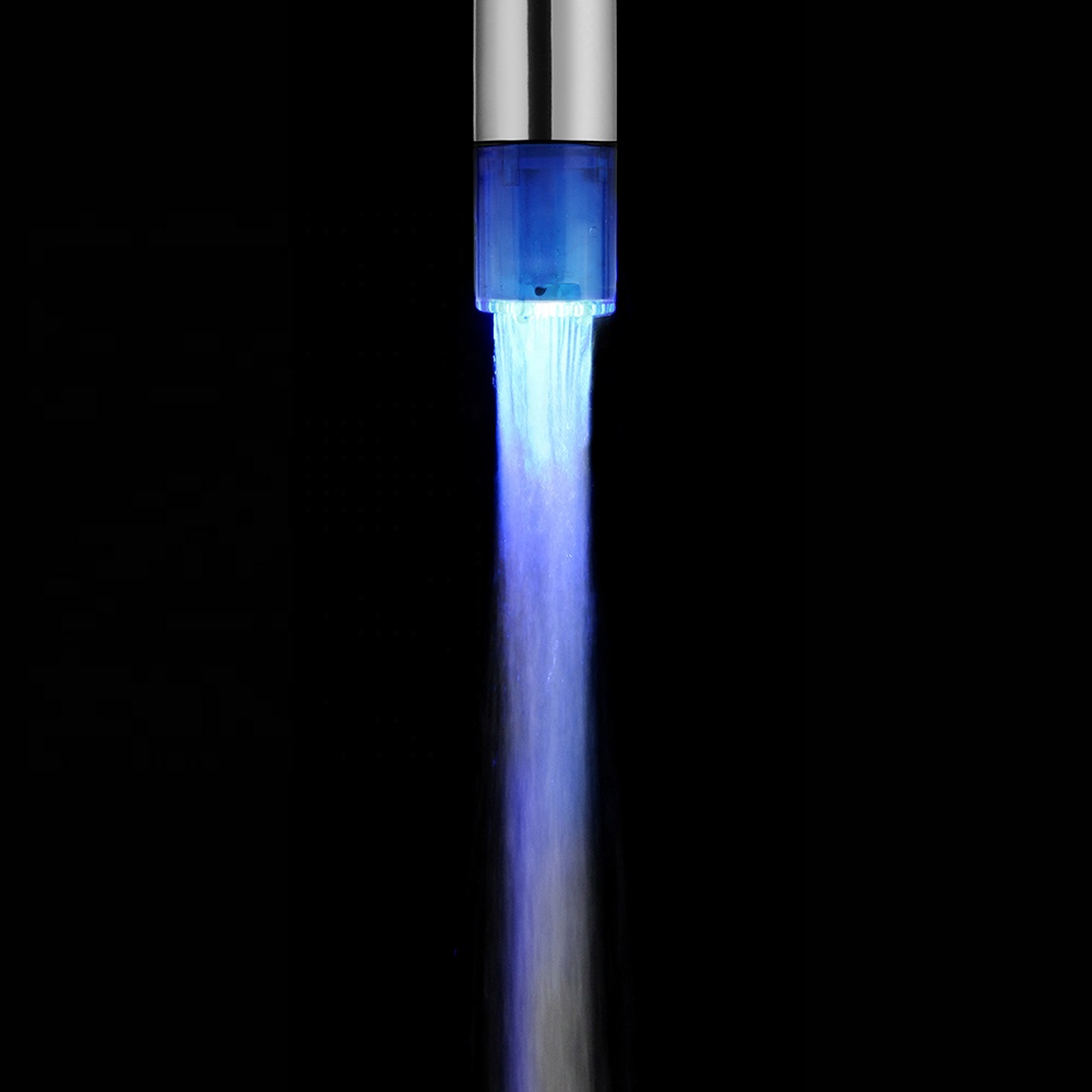 2018 New Arrival Waterfall Hydro Electric Power Basin LED Faucet Kitchen LED Faucet Light Without Battery