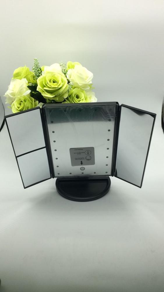 21 Led Lighted Mirror with Touch Screen,Portable Trifold Mirror, Makeup Vanity Mirror