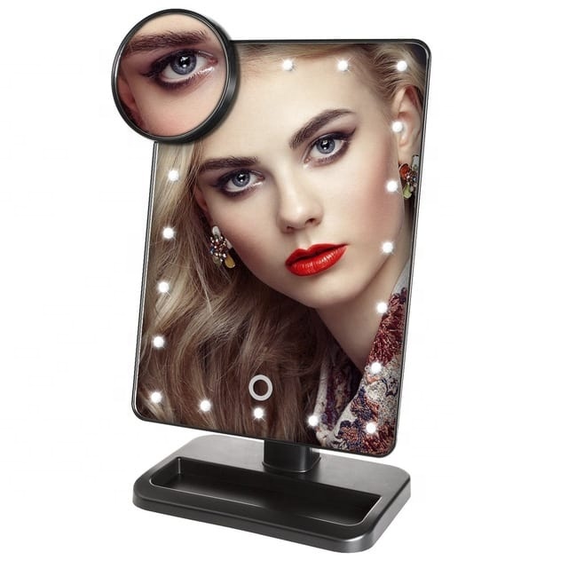 Hollywood Vanity Mirror LED Makeup Mirror with Dimmable LED Light Removable 10X Magnifying