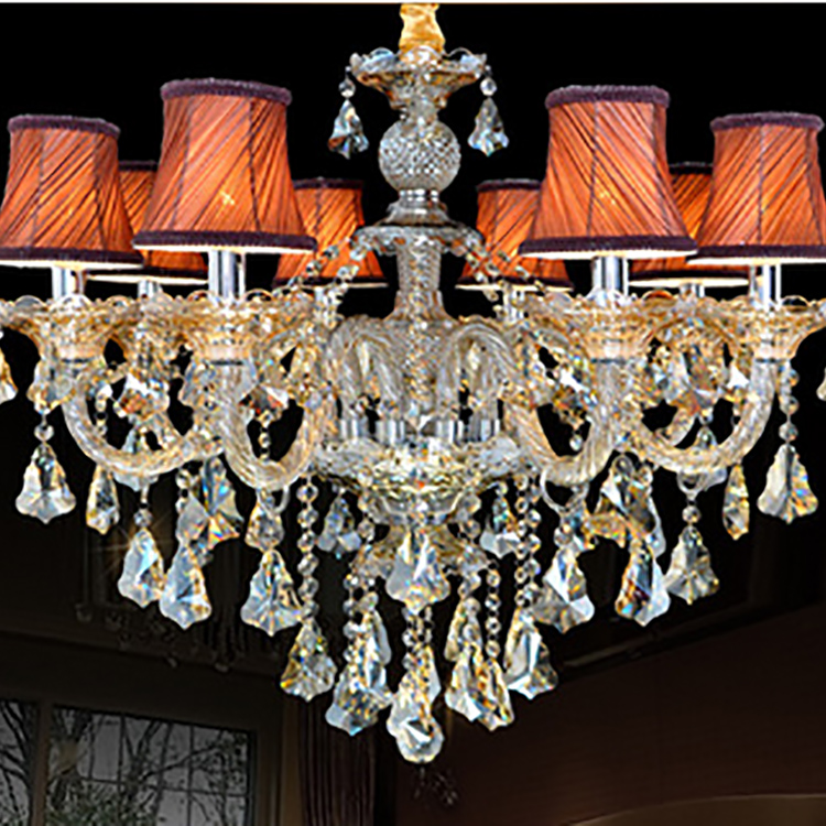 Classical Cone Quartz Villa Lobby Camping Chandelier