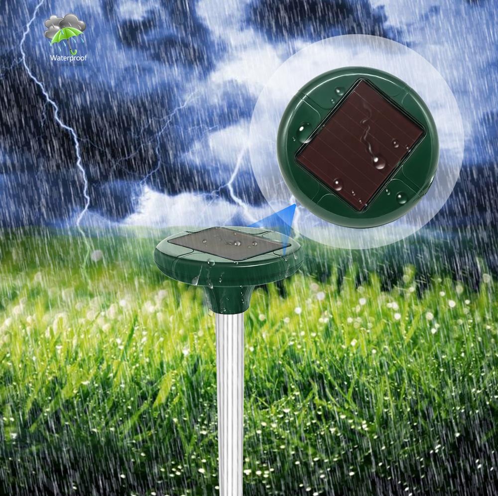 Outdoor Solar Battery Powered Sonic Vibration Mole Mouse Rat Rodent Repellent