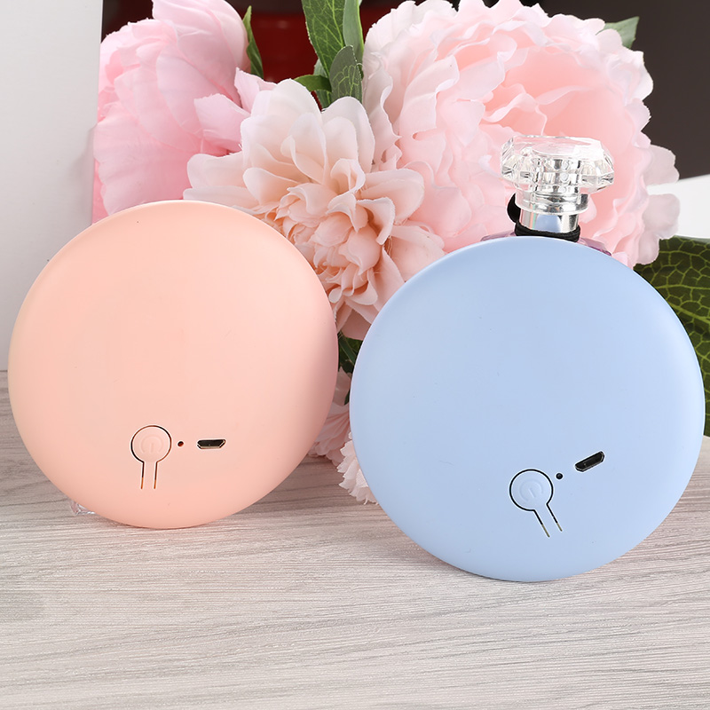 Wholesale colorful mini makeup mirror portable led round mirror for travel cosmetic frosted surface mirror
