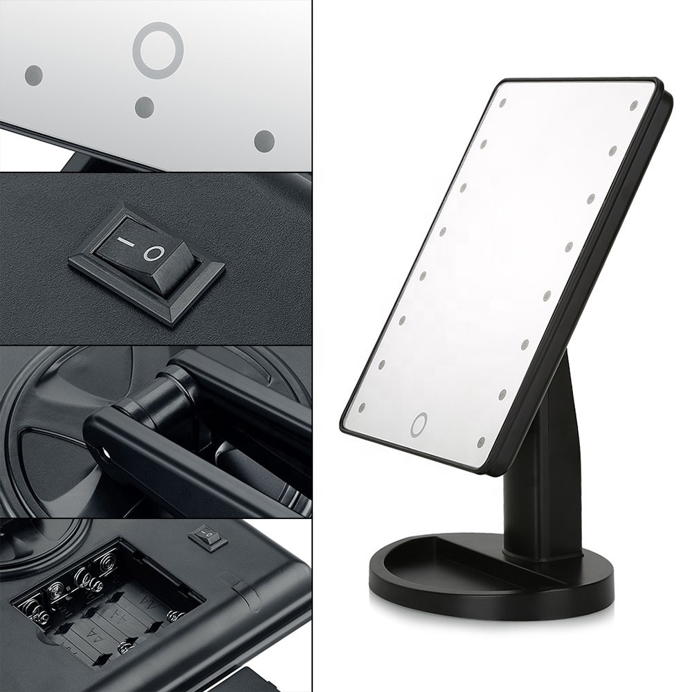 LED Vanity Mirror Lighted Dressing Desktop Make up Mirror Led with Touch Screen Sensor Switch