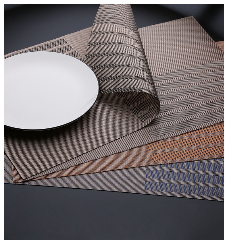 Tabletex PVC anti slip mat new design dinner set wholesale placemat cheap handmade jacquard kitchen table mat