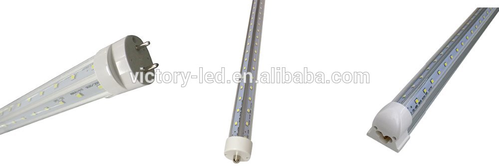 Hot Sale Integrated Led 4Ft 5Ft 6Ft 8Ft V-Shaped Cooler Light 32W Led T8 Tube Lights Cooler Lights