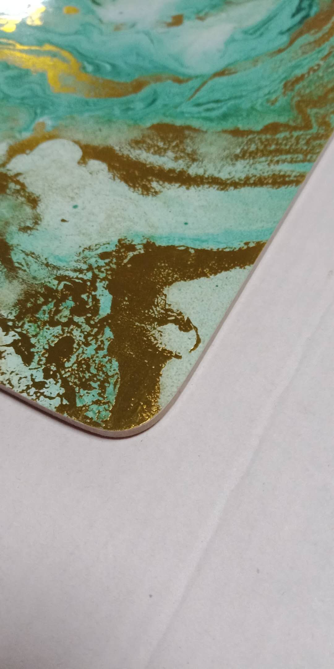 Factory directly green painting color with gold gilding MDF placemats