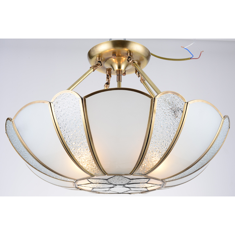 2017 Zhongshan Modern Gold Villa Lobby Hammered Copper Pendant Light