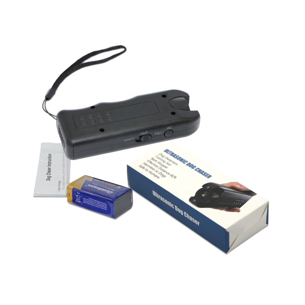 Portable Ultrasonic Dog Training Device Anti Barking Dog Chaser Repeller with LED Light