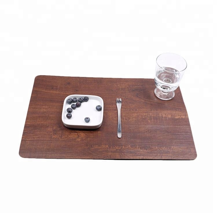 Tabletex new design dinner set table quality mat Custom Environmental plastic food serving PVC wood morden placemat