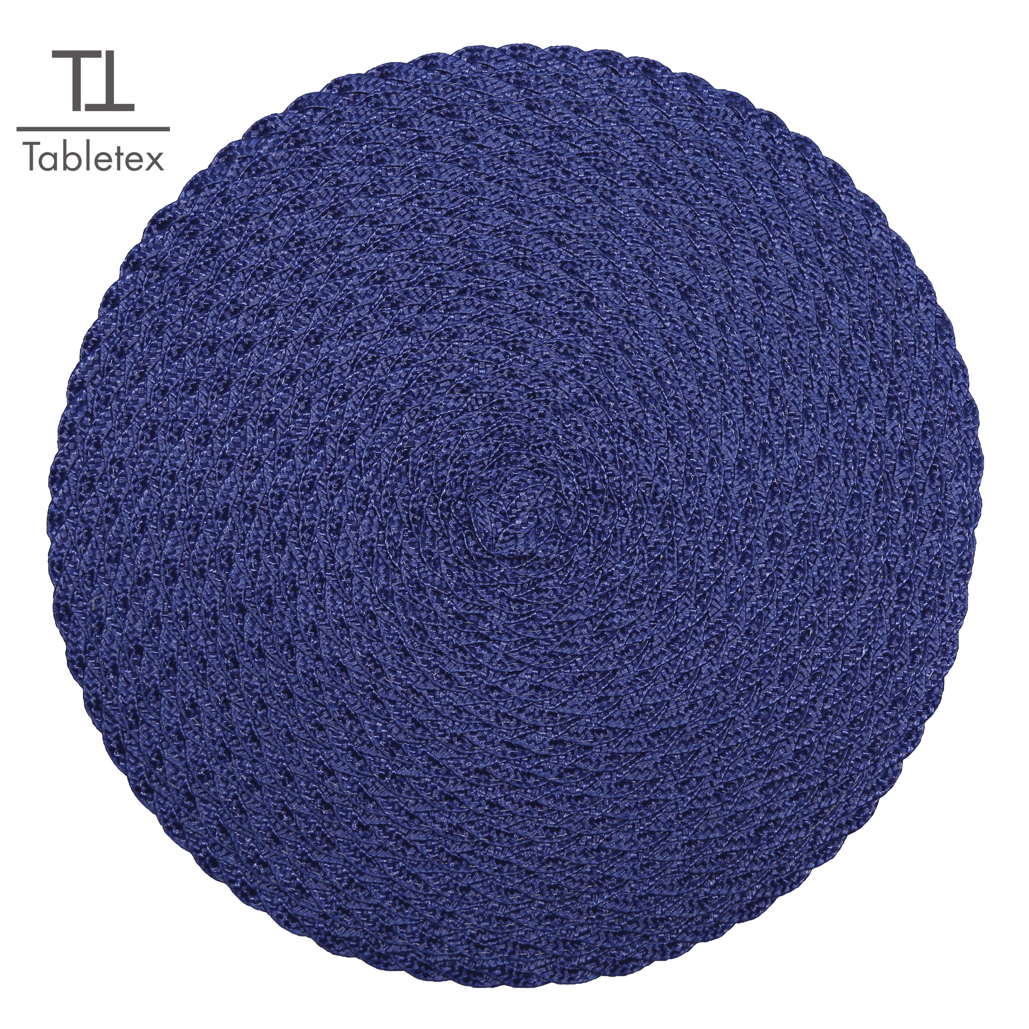 Tabletex custom eco-friendly braided round linen pp woven placemats classic wholesale tablemat