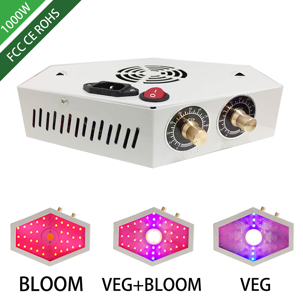 1000W Silver Full Spectrum COB Indoor Plants LED Hydroponics Grow Lights for Indoor Plant Growth