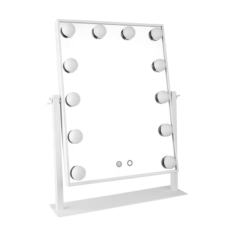 2018 New OEM Acceptable Stand LED Light Mirror Ladies Makeup Mirror Touch Sensor Mirror