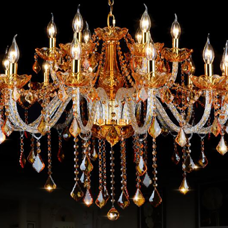 Simple Iron Thin Stick Bronze Balcony Outdoor Chandelier