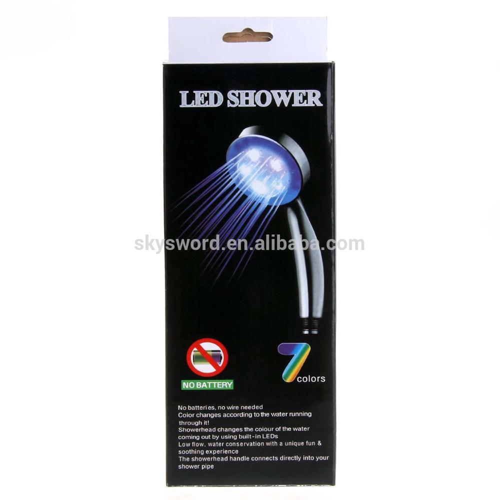 Factory price rainbow shower head led light shower head with rain