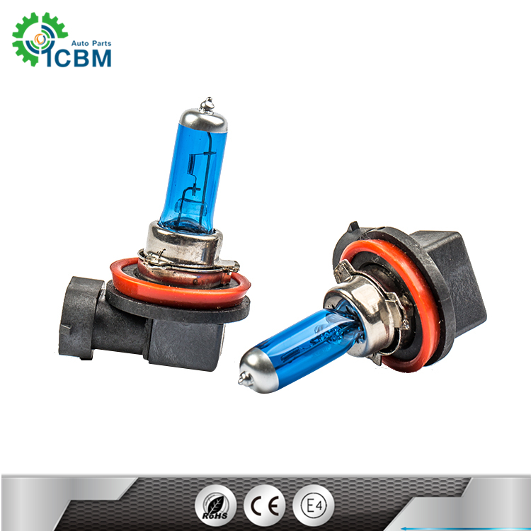 auto parts super bright factory directly headlight halogen h8 blue auto head light bulbs H8 12v35w 800lm