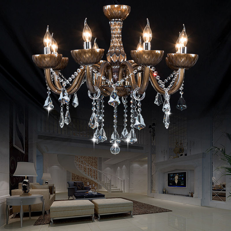 Brass Chain Copper Hanging Square Terrarium Chain Chandelier Modern