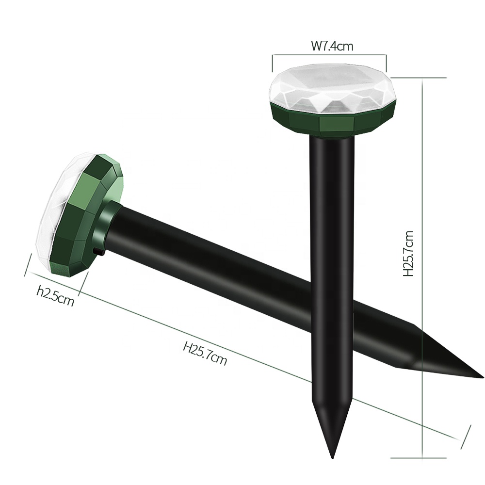 Newest Design Solar Sonic Sound Wave Vibration Mole Mouse Rat Rodent Repellent