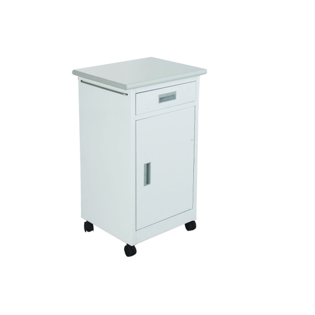 Medical wooden hospital storage bedside cabinet