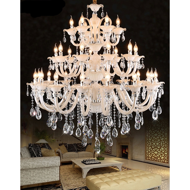 Silver Glass Teardrop Wedding Occasion Chandelier Lighting Modern