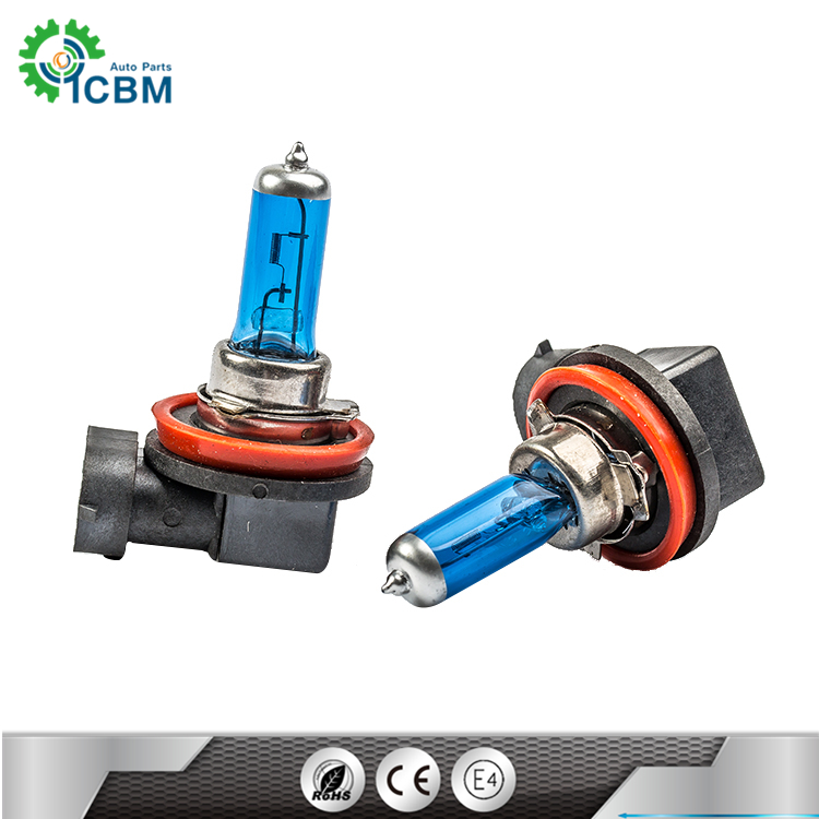 High quality newly cheap headlight UV Quartz Glass H11 Auto Halogen Bulb H11 12v100w 2000lm blue auto head light bulbs