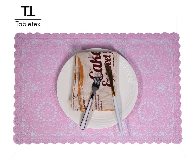 Tabletex Custom wholesale plastic pvc lace placemat