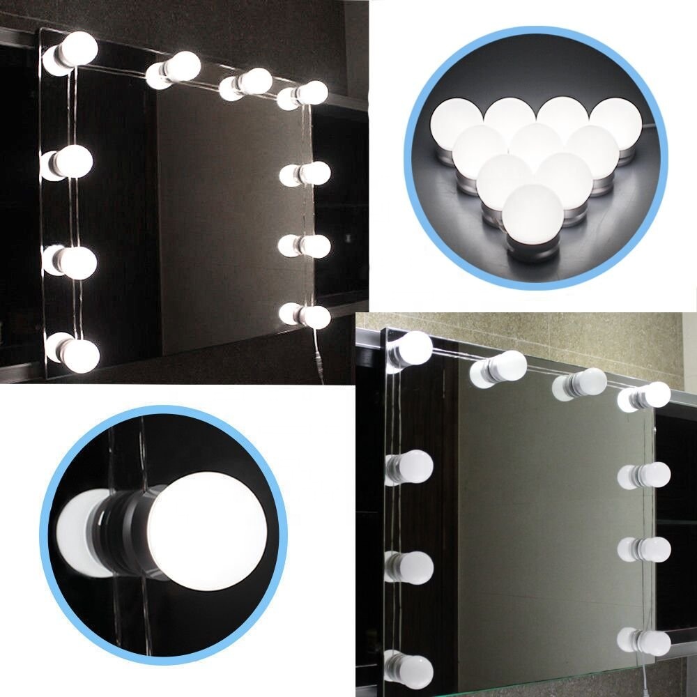 2019 New Arrival 10pcs Make up Mirror LED Light Kit for Vanity Mirror