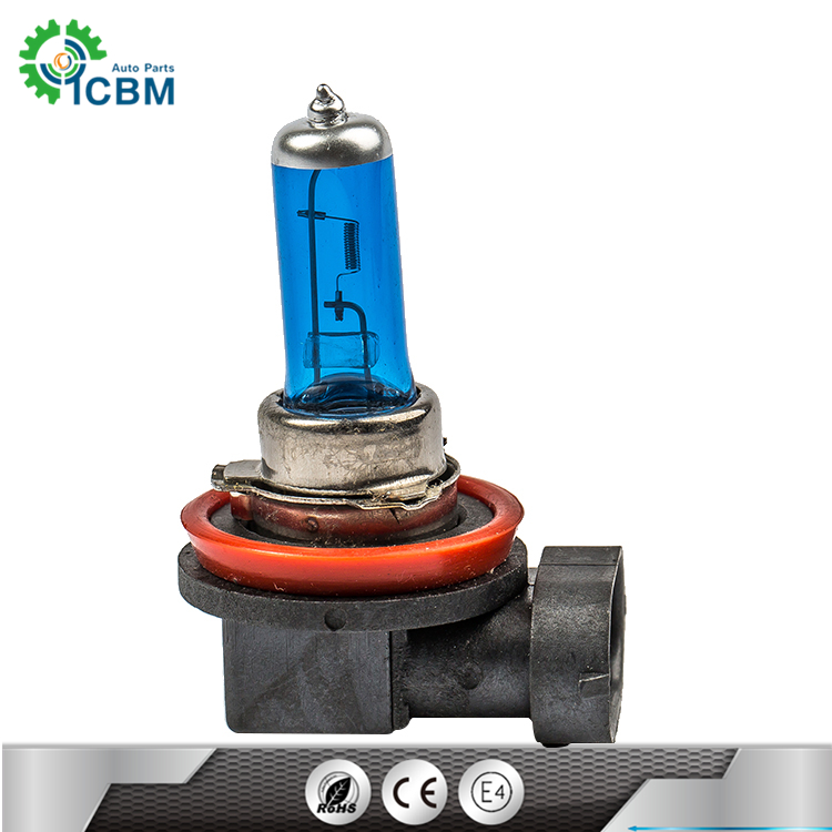 auto parts super bright factory directly headlight halogen bule h8 H8 12v55w 1350lm blue auto head light bulbs
