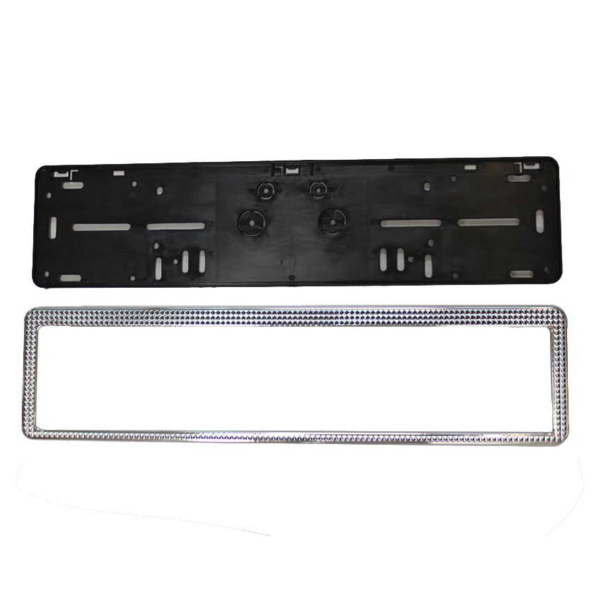 Durable european car scrolling led license plate frame