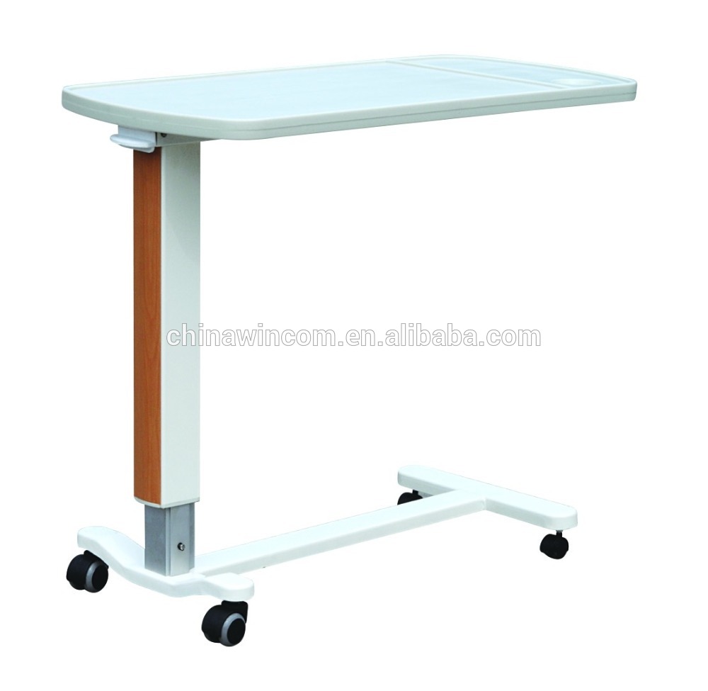 Medical adjustable overbed table for hospital