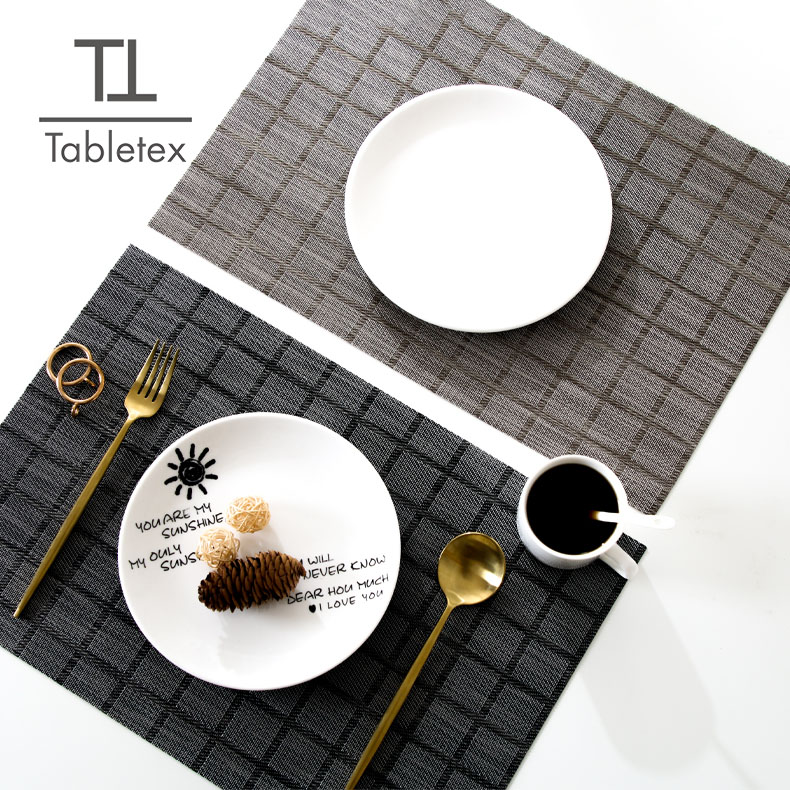 Tabletex unique waterproof dining western pvc new design dinner placemat wholesale cheap costom heat resistant plastic table mat