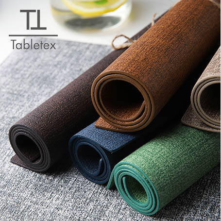 Tabletex 2020 new design dinner set hot sale environmentally doubt sides leather anti slip mat PU western placemat