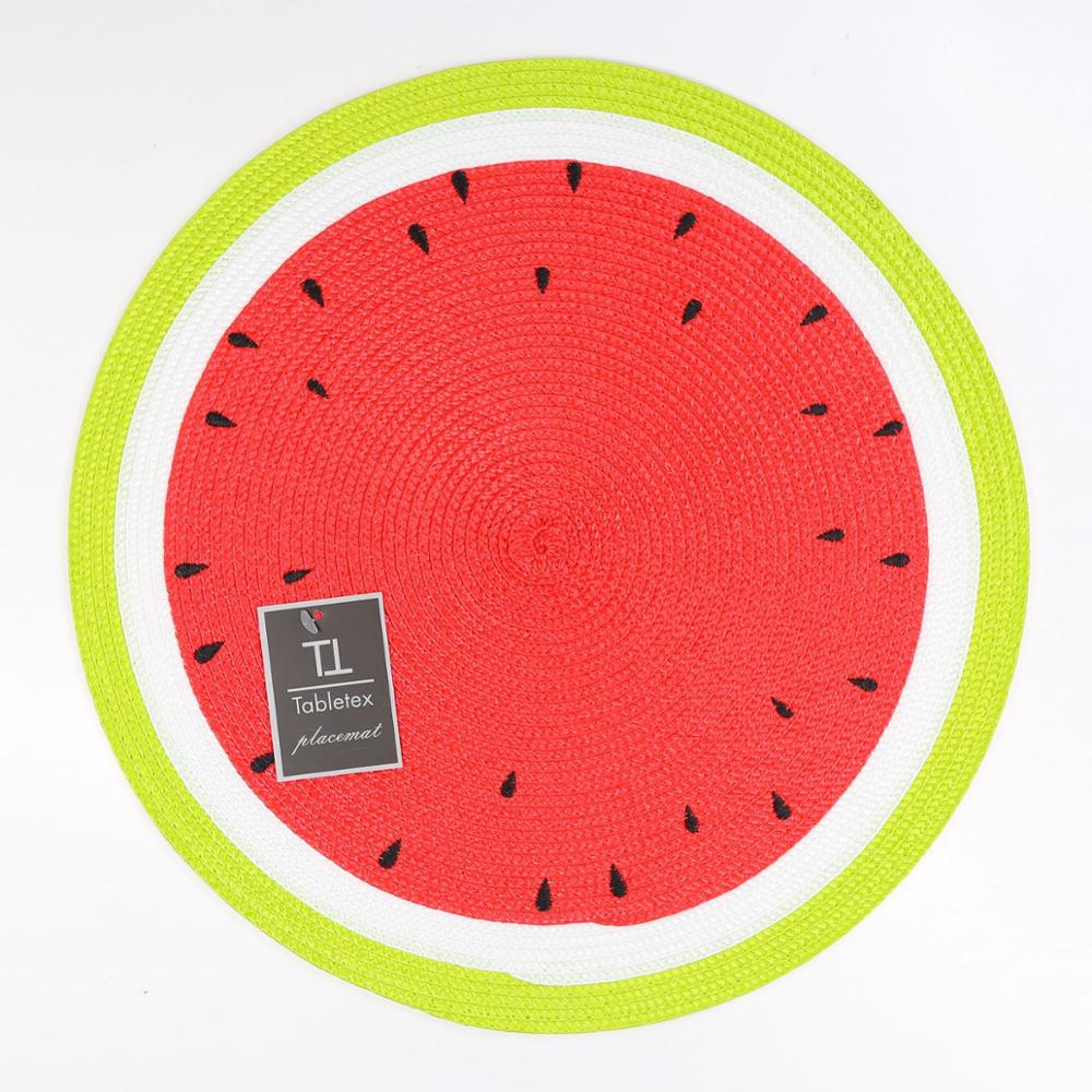 Tabletex eco-friendly beautiful round woven embroidery table placemats