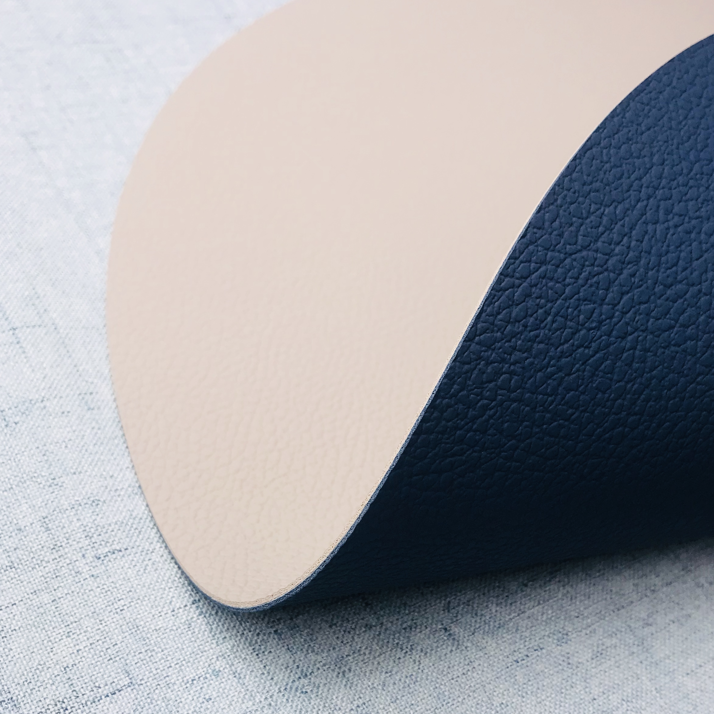 Tabletex  High end Curve Leather Placemat Two Face Faux Leather coating table placemat