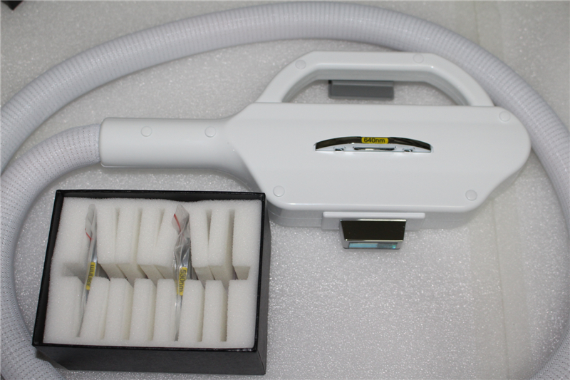 technology supports water cooling and semiconductor cooling IPL handle for hair removal