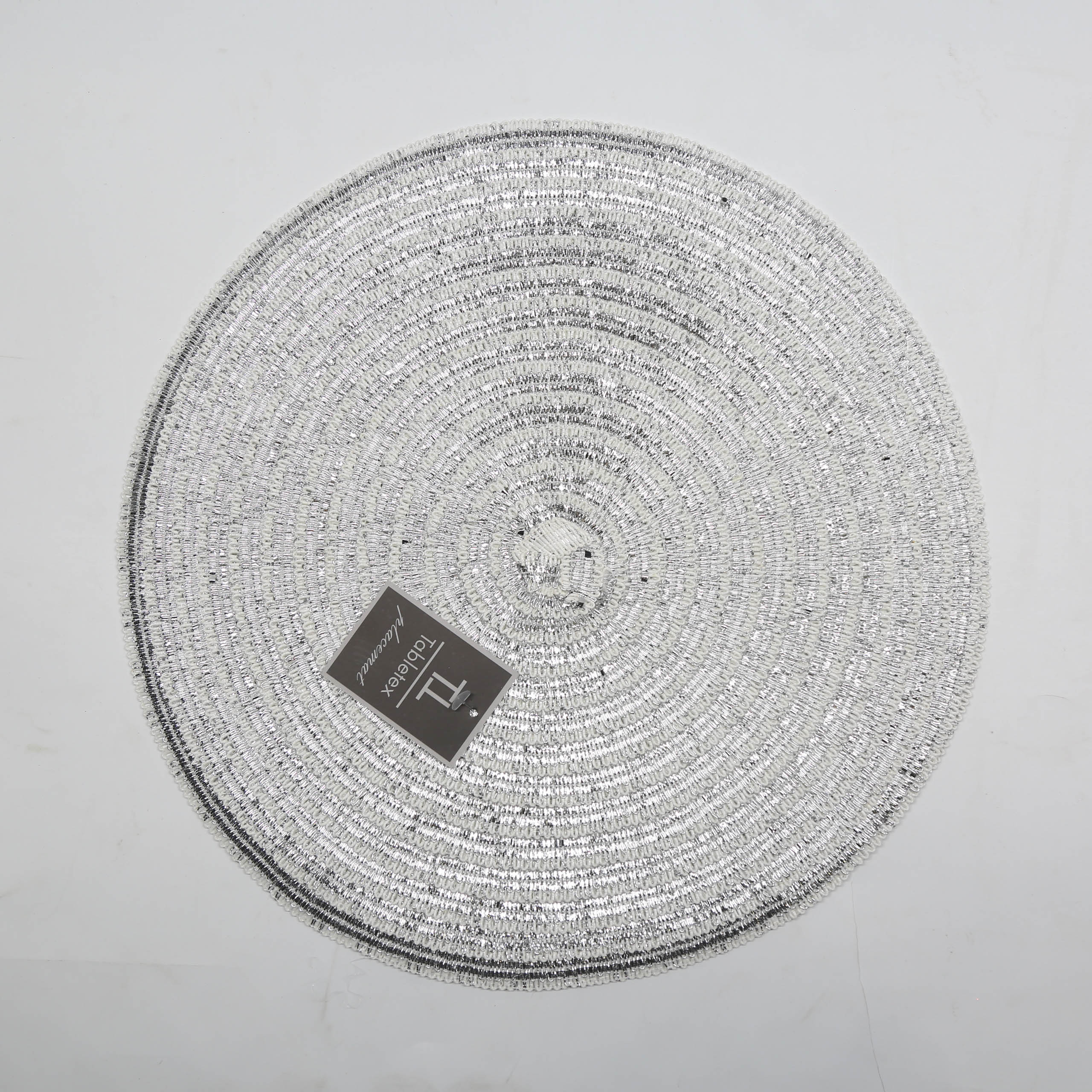 Tabletex wholesale custom heat-resistant anti-skid waterproof PP fabric PETshining woven placemat placemat gold