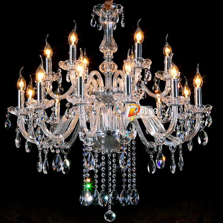 Big Foyer Rain Drop Enamel Glass Crystal Chandelier Stone