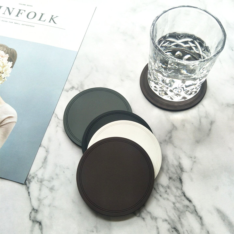 Tabletex wholesale western anti-slip cup mat 3mm thickness soft PVC coasters cheap coasters